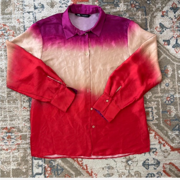 Zara Pants - Zara Purple and Red Ombre Shirt